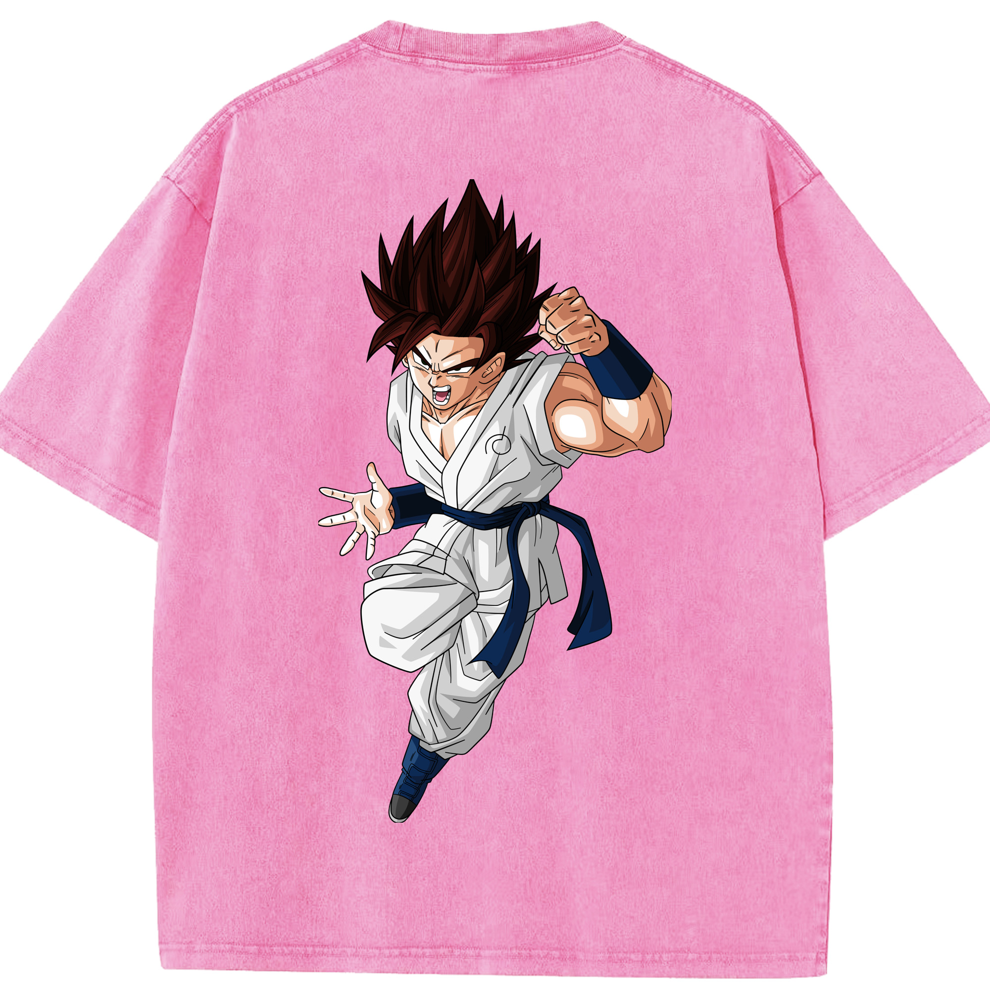 （画像用） ドラゴンボール 孫 悟飯（そんごはん）DRAGON BALL Son Gohan 綿100% ヴィンテージ風 半袖Tシャツ（背面プリント）